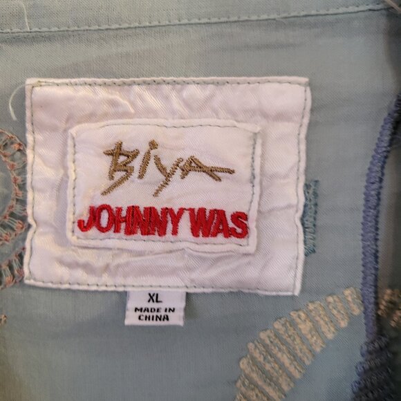 Johnny Was Tunic, Pastel Green, Embroidered, Size XL - Picture 3 of 5